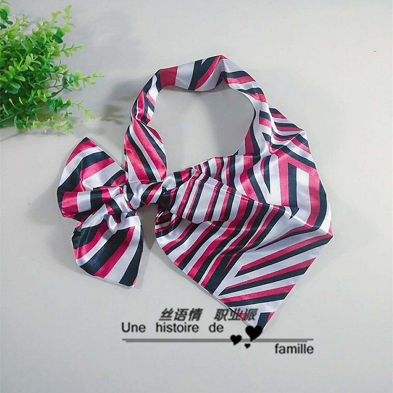 台湾百变丝巾百搭休闲制服工装职业丝巾多变女士围巾装饰丝巾
