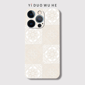 12原创小众文字 一朶午荷17iPhone16promax手机壳苹果14软7保护套8plus磨砂mini全包XR