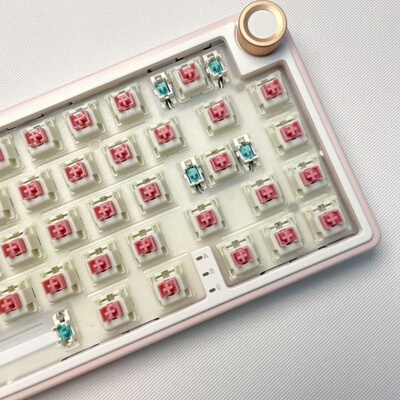 高特奶油粉Pro五脚机械键盘轴体