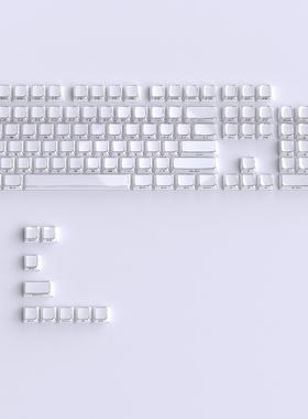 【顺丰】水晶果冻键帽0EM小全套114键PC透明正/刻机械键盘DIY磁轴