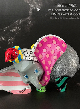 《小飞象》迪士尼动画电影原版 原装正品BRITTO进口雕像摆件 闪粉