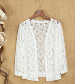 新款 镂空百搭小坎肩配裙子外搭上衣薄外套 披肩夏装 蕾丝大码 女短款