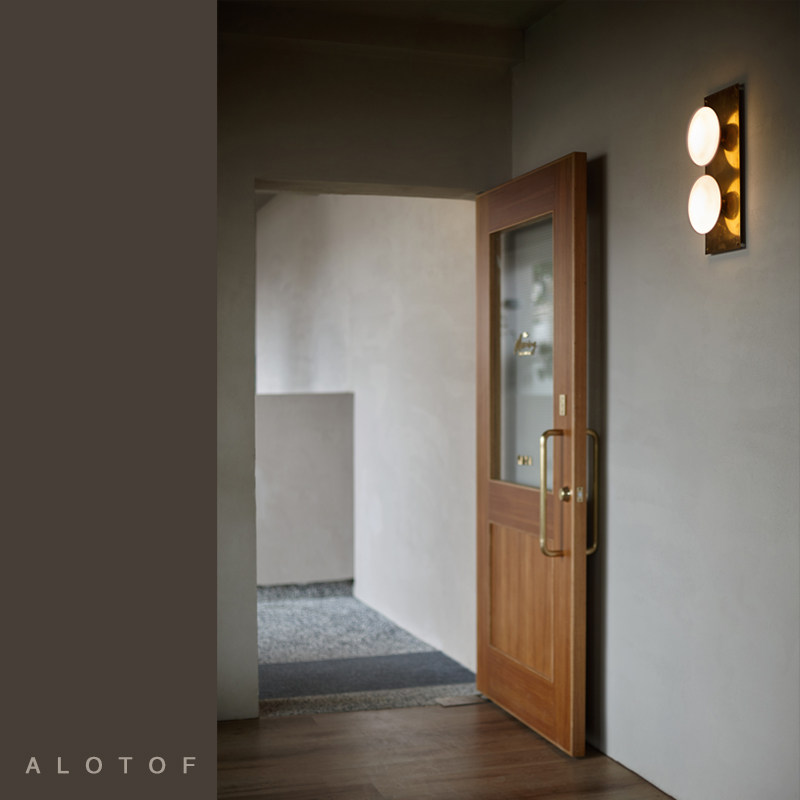 alotof 定制黄铜飞碟壁灯 餐厅民宿北欧店铺商用照明