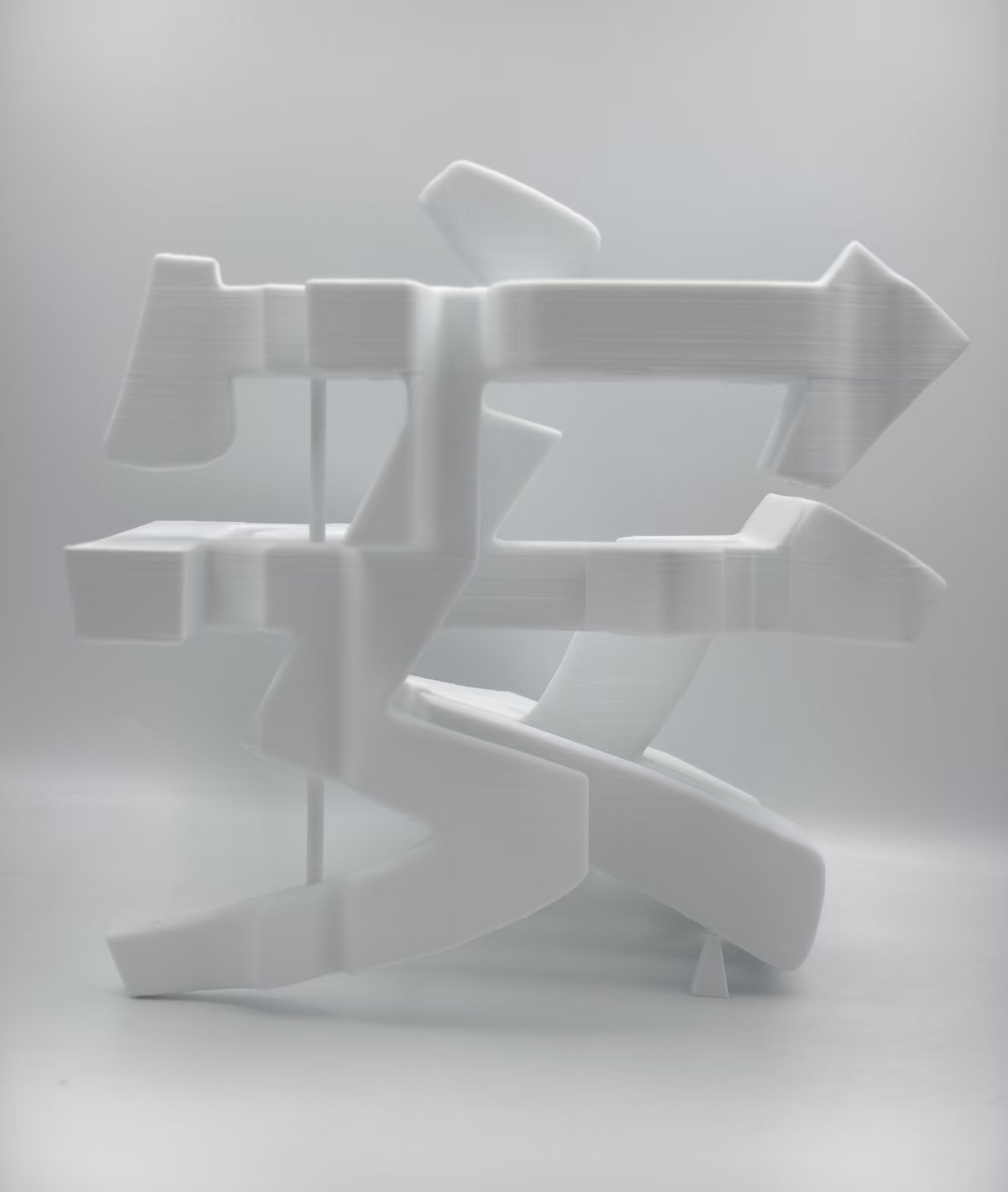 定制3D打印大尺寸双面立体字工程吊装墙面侧装大气摆台