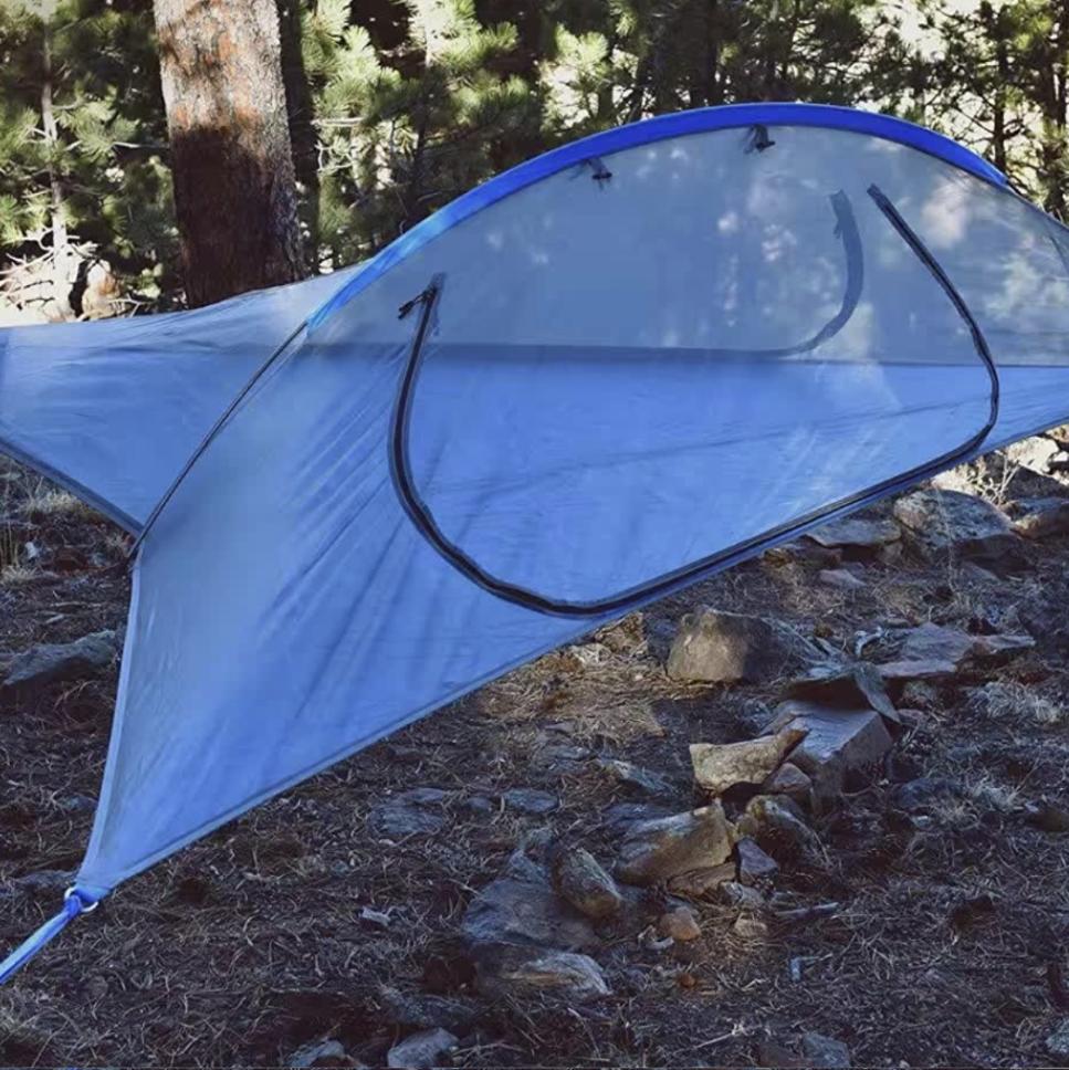 三角防水防蚊离地吊床帐篷