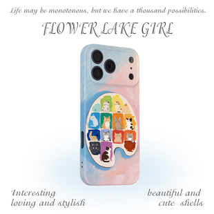 17promax手机壳华为P70Pro苹果15OPPOreon9软vivoS15一加ACE3红米K80 复古油画涂鸦适用iPhone16 猫咪画册