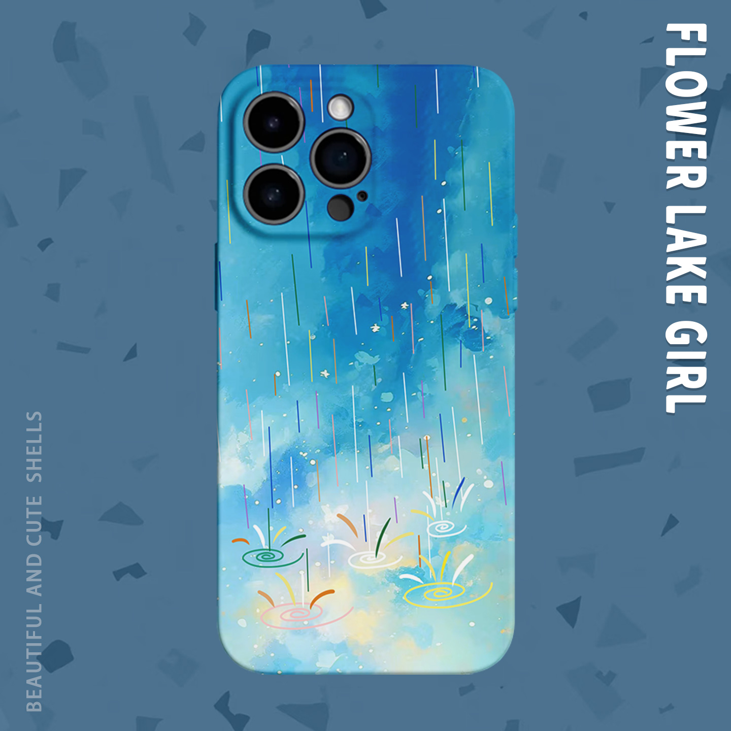 【心里的一场雨】彩虹雨滴手机壳