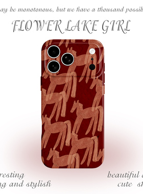 【群马聚福】鸿运艺术奔马适用iPhone16/17promax手机壳华为P70苹果13OPPOreon14软vivoS15一加15马年红米K80