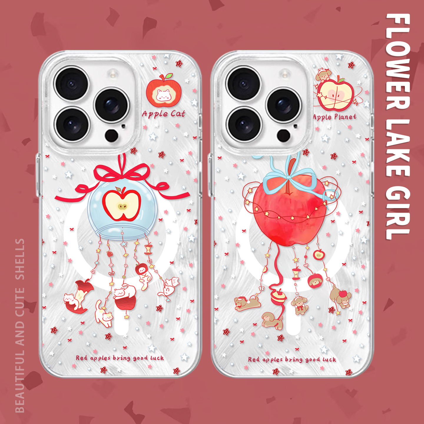 【记忆存档】苹果猫狗风铃适用iPhone16/17pro手机壳红米K70磁吸vivos20情侣华为mate70羽纱一加ACE3小米14