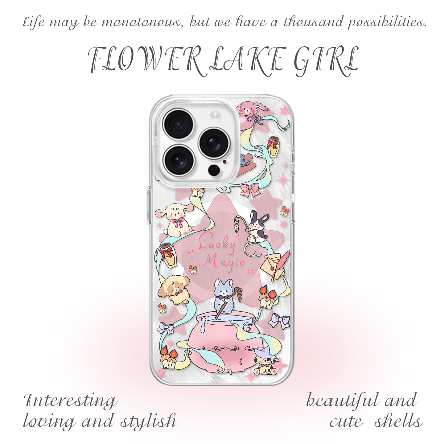 【魔法时刻】可爱动物学院适用iPhone17/16pro手机壳红