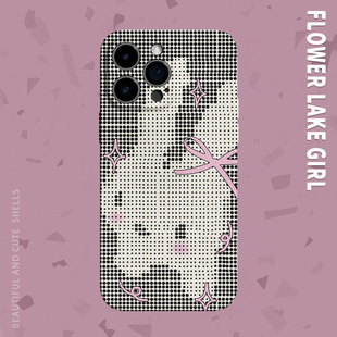 15promax手机壳华为mate60软OPPOreon12vivoS20苹果14一加ACE3小米15 中古像素萌兔适用iPhone16 小乖乖