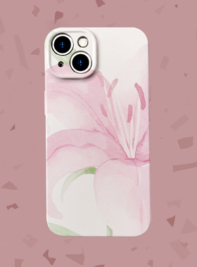 百事合意~浪漫百合花适用iPhone16/15pro手机壳华为mate60菲林畅享70硬OPPOr17苹果13vivos18软IQOO9一加ACE3