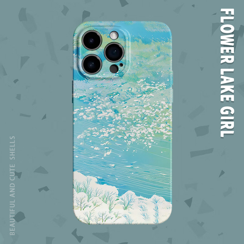 安卓iPhone菲林油画河水手机壳
