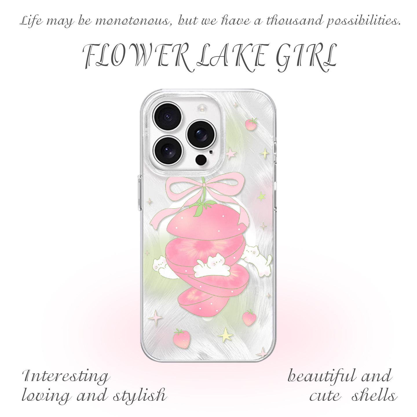 【草莓乐园】少女腮红飞猫适用iPhone17/16promax手