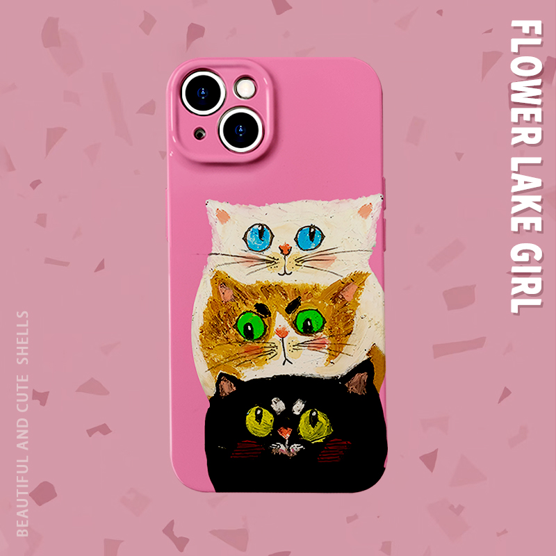 安卓iPhone菲林抽象猫咪手机壳