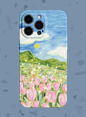 【春漾花田】油画梦幻郁金香适用iPhone16/15pro手机壳华为pura70OPPOreon12软vivoS20苹果13一加ACE3红米K80