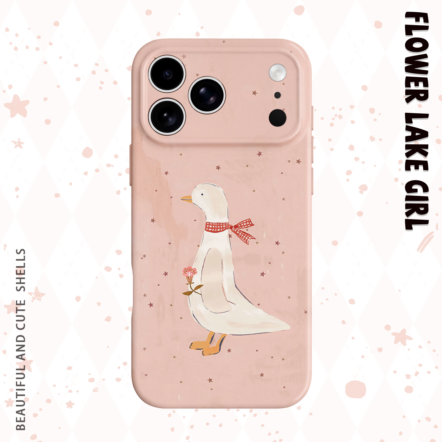 【简直太好看了啊】粉花鹅手机壳