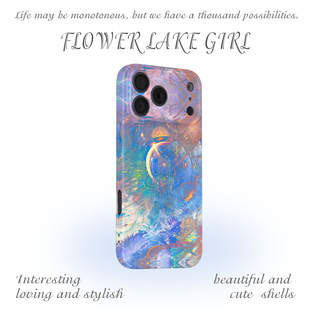 16promax手机壳华为mate60软OPPOreon12vivoS20苹果14一加ACE3小米15 奇幻彩色涂鸦适用iPhone17 月亮神女