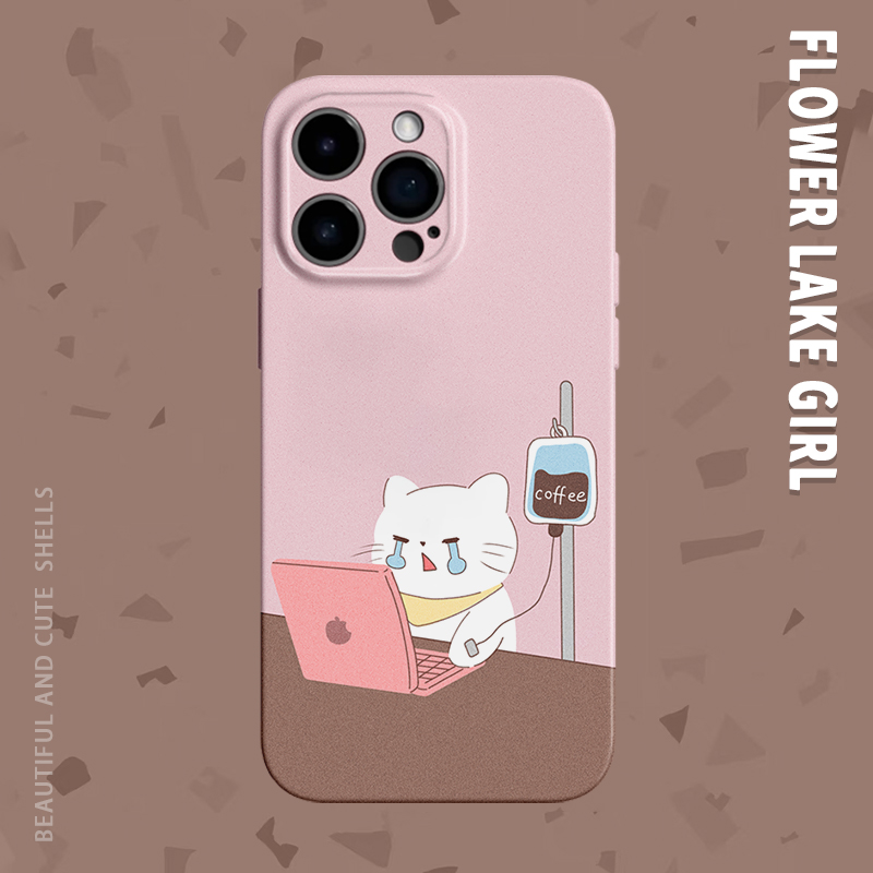 【打工人泪目了】吊瓶猫咪手机壳