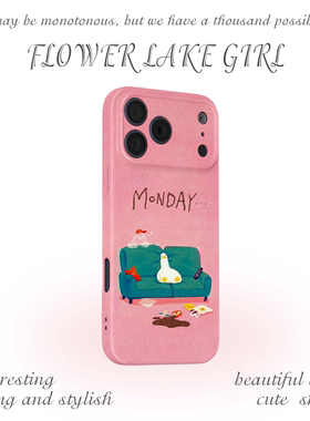 Monday~灵魂出窍鸭菲林适用iPhone17/16pro手机壳华为nova11畅享60软OPPOreno9vivos16IQOO10小米13硬苹果14