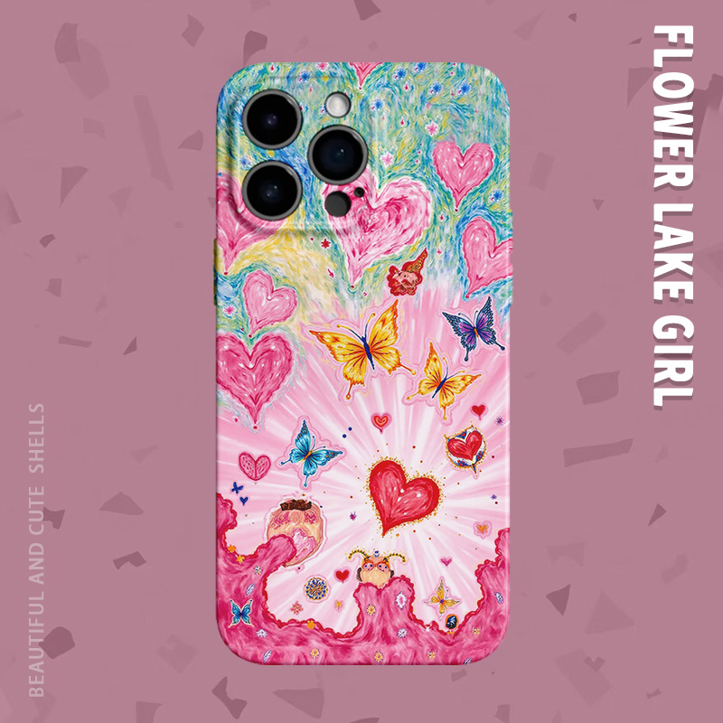 【这配色真绝】爱心蝴蝶手机壳