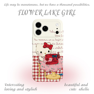 16pro手机壳华为P70畅享60软OPPOreno15苹果13vivos18IQOO10小米14 文艺猫咪菲林适用iPhone17 快乐小裁缝