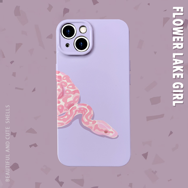 【紫色很有韵味】斑纹粉蛇手机壳