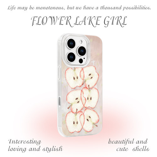 【初恋的感觉】苹果片插画手机壳