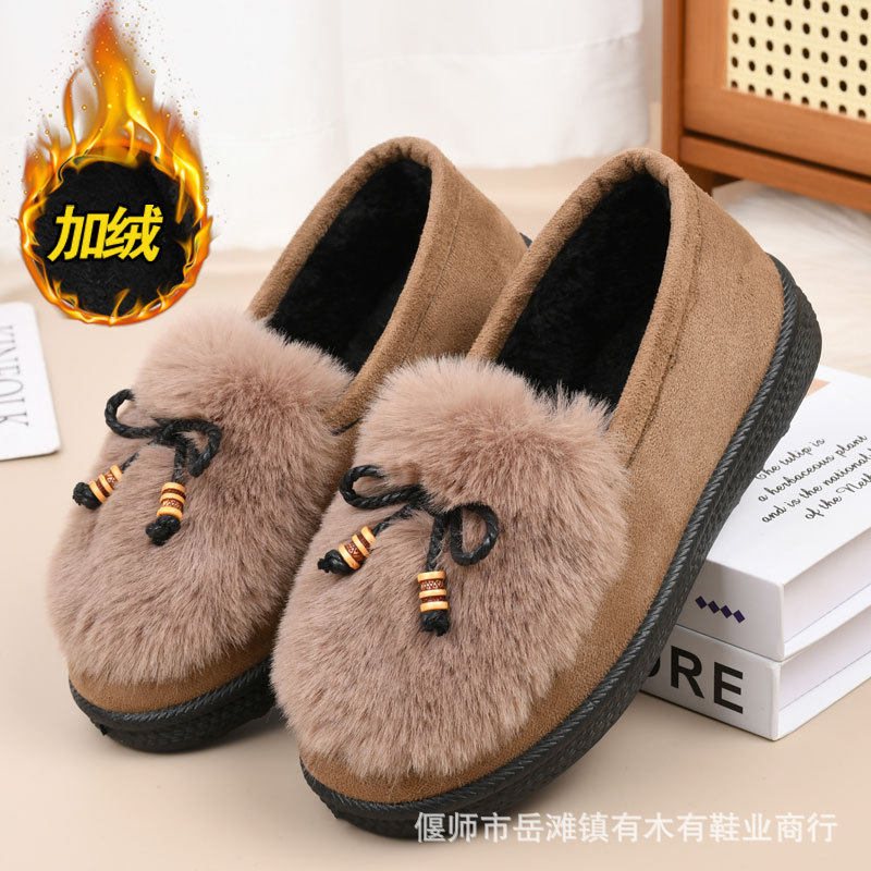 2023新款毛毛鞋女秋冬外穿一脚蹬加绒保暖老北京妈妈棉鞋豆豆鞋女,女鞋,棉鞋,淘宝优惠券,粉丝福利购,淘宝优惠卷