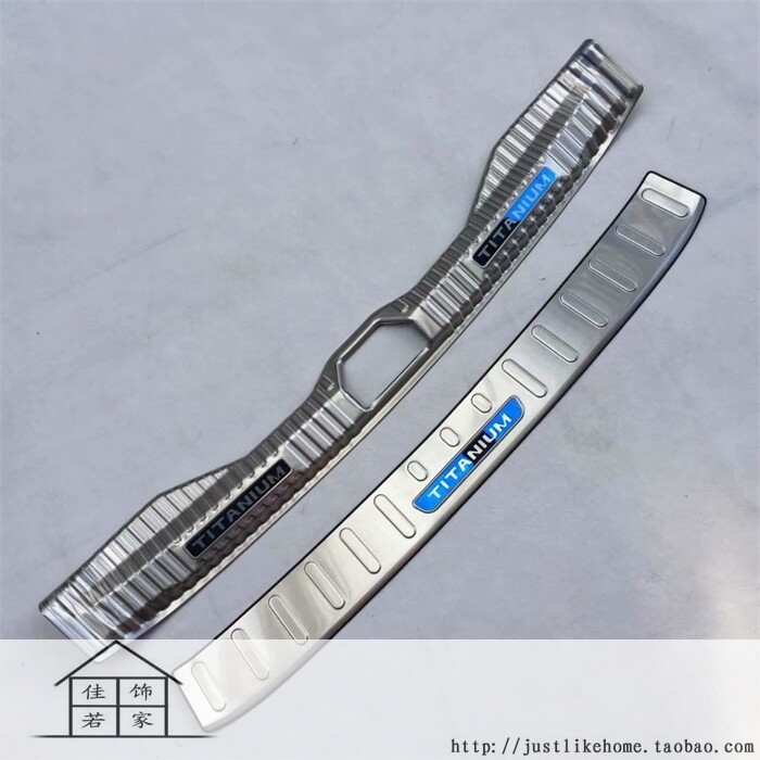 19-22款福克斯两三厢专用不锈钢内外后护板 尾箱防护门槛条装饰贴