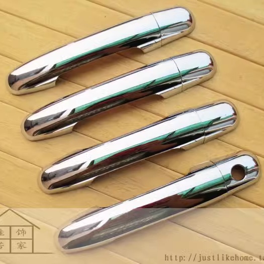 08-13款丰田威驰专用镀铬车门拉手防刮伤车漆门碗贴 外门把手亮条