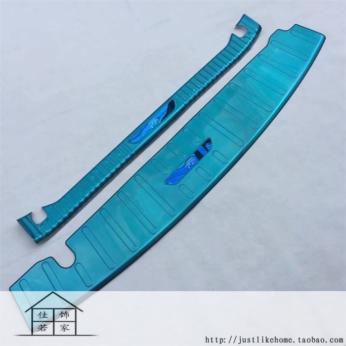 18款比亚迪元新能源EV360专用不锈钢内外后护板 尾箱门槛条防护贴