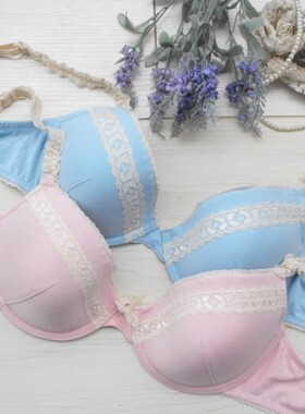 满58包邮 欧美欧版女士内衣/文胸 粉色淡蓝色75C80C85B85C90C