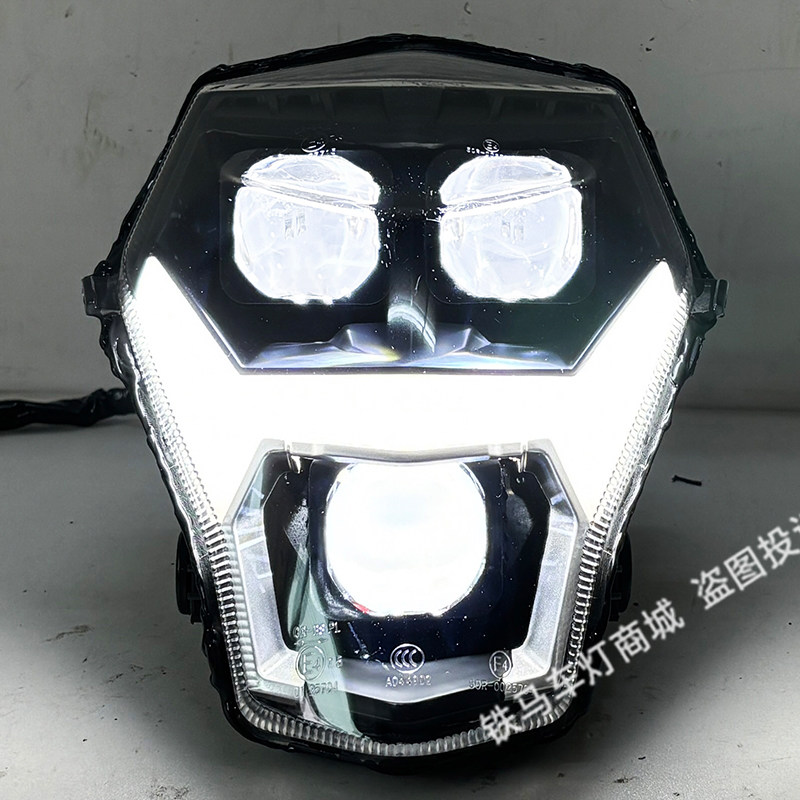 适用于春风nk250 400nk大灯总成改装激光大灯LED双光透镜矩阵模组