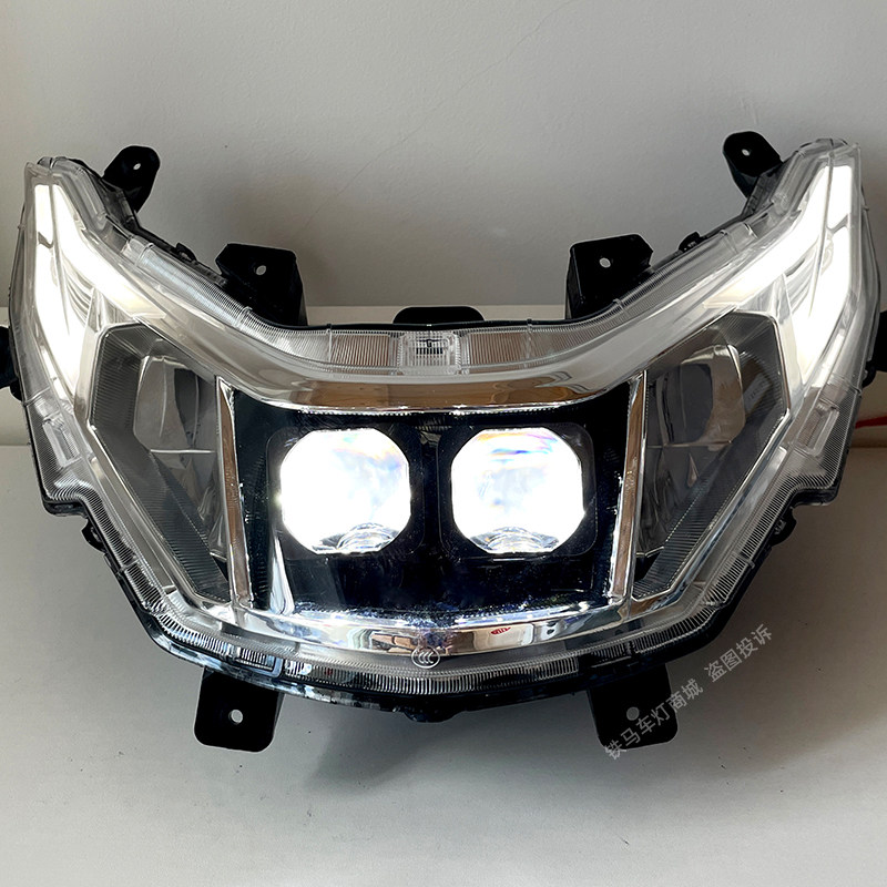 适用本田NCR125大灯改装WH125T-9E车灯升级LED矩阵模组恶魔眼总成