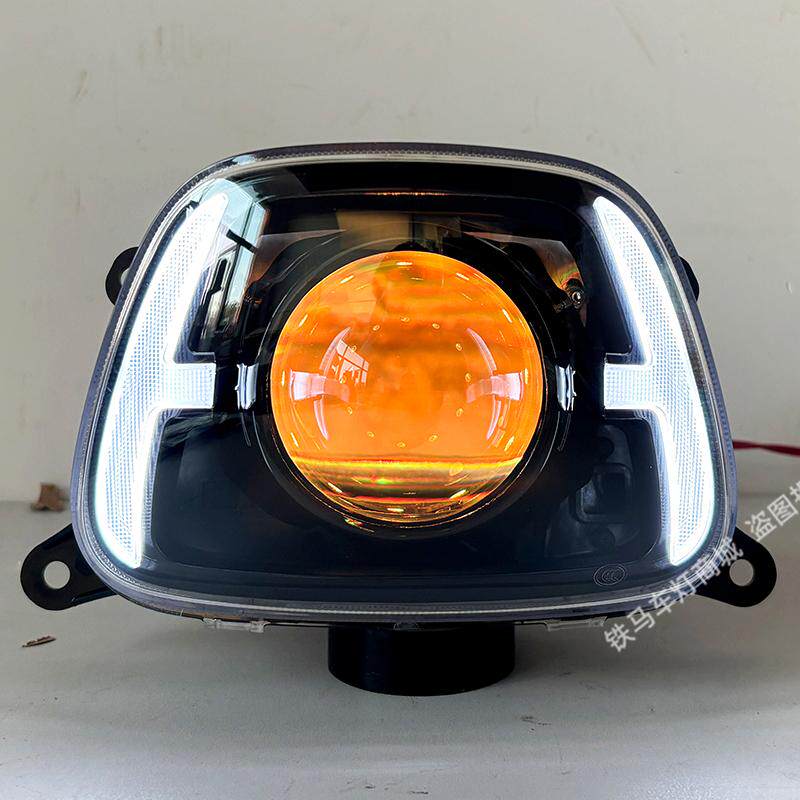 适用摩托车赛科龙RT3E透镜大灯总成改装恶魔眼SR250T-2升级前照灯