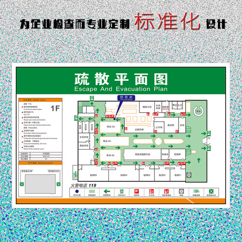 亚克力消防疏散图符合检查标准