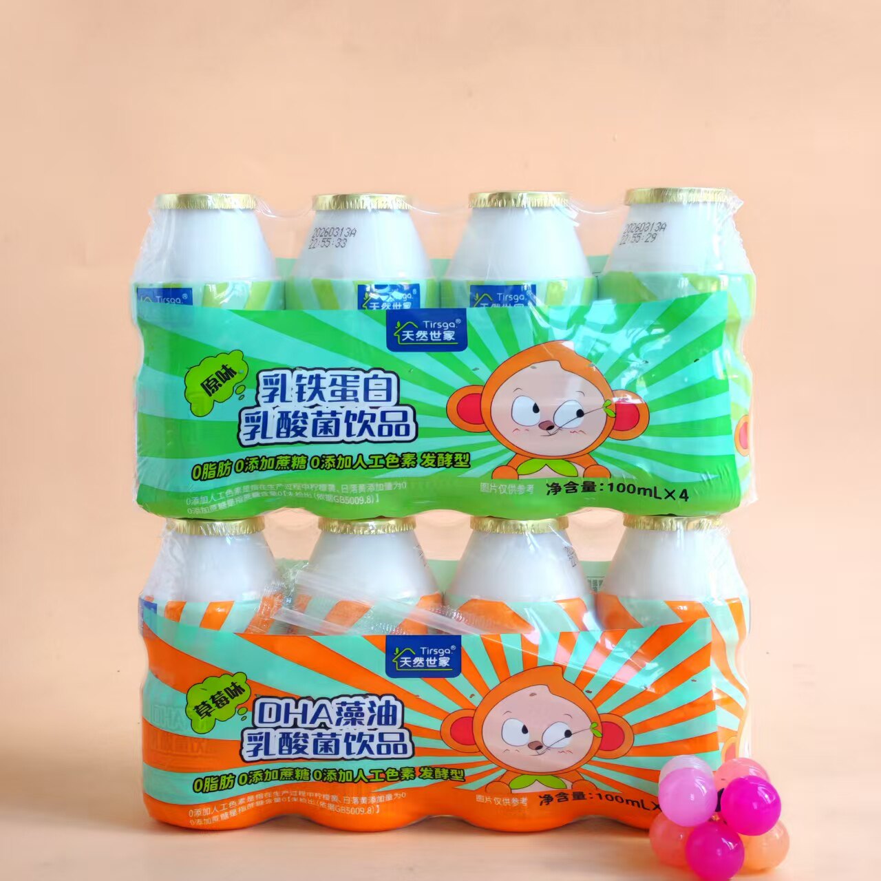 20瓶天然世家乳酸菌饮品100ml图片