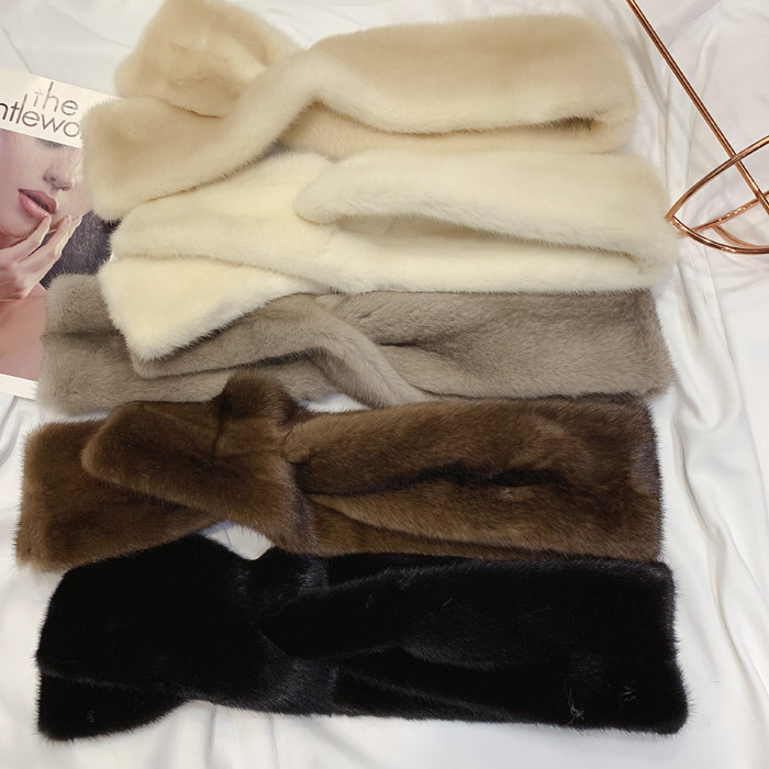 皮草围巾真皮柔软冬季围巾冬季