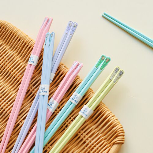 hapins抗菌防霉彩虹直身合金筷