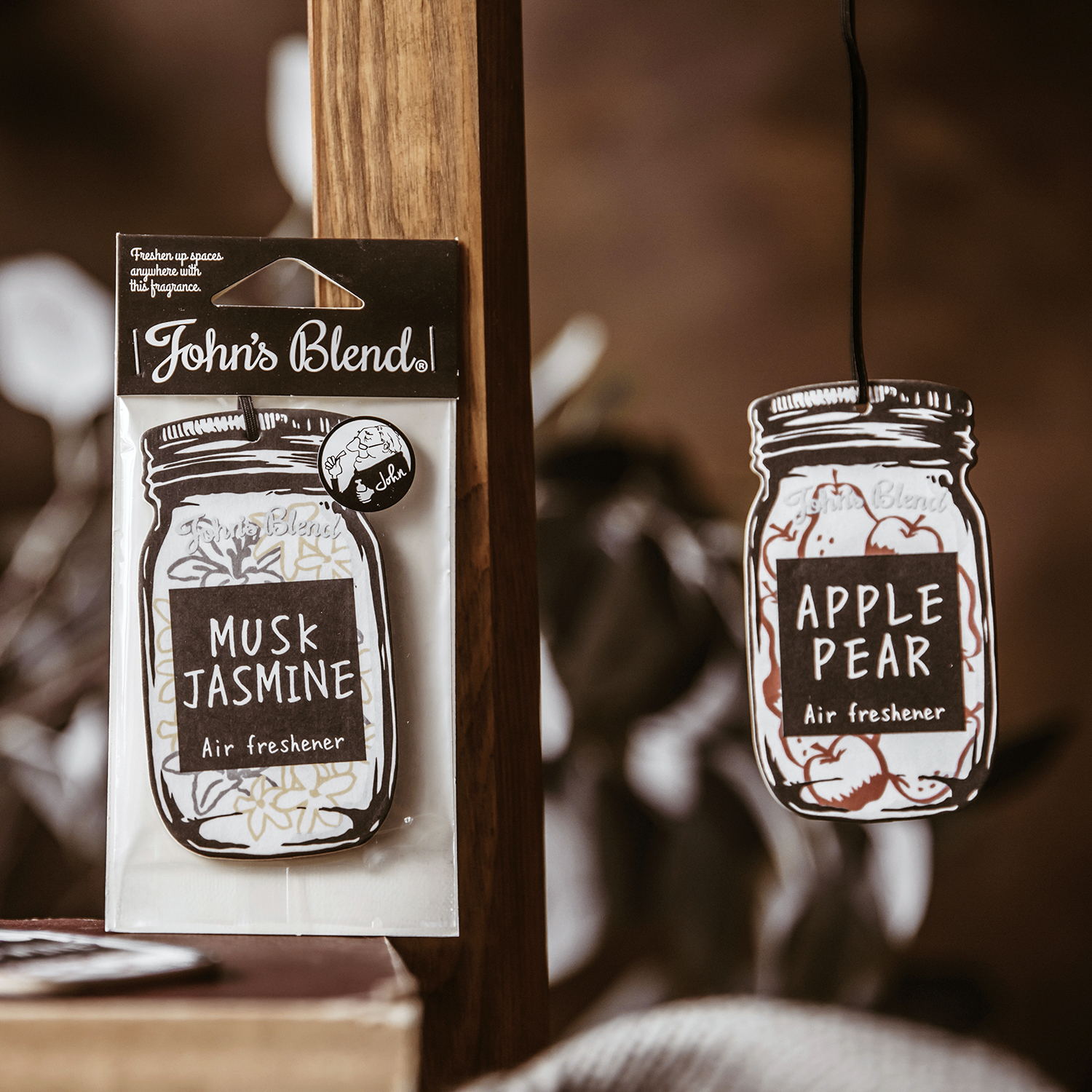 日本原装进口JohnsBlend香片空间香薰室内衣柜卫生间汽车挂件