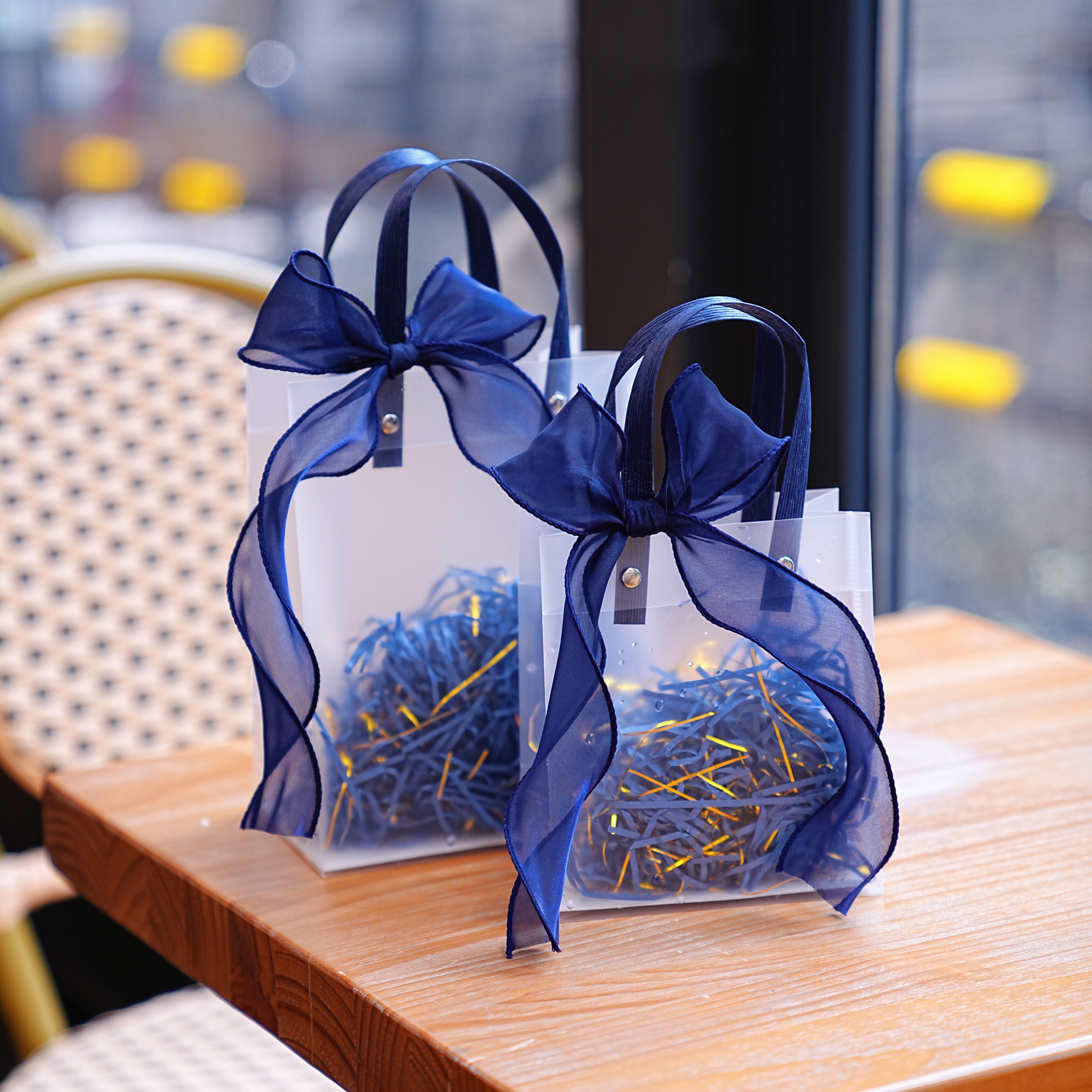 圣诞节森系透明礼品袋幼儿园小朋友生日礼袋伴手礼手提袋包装袋子