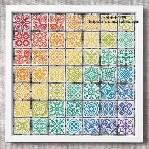 手工十字绣客厅DMCsaga简约现代