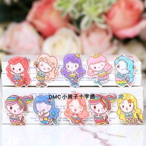 Магнитная система хранения, милый магнит на холодильник, с вышивкой, русалка