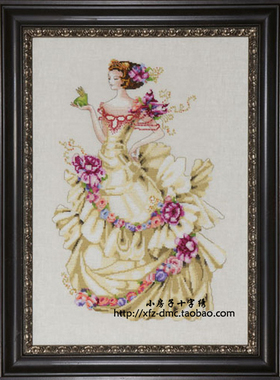 小房子十字绣 正品法国DMC-MD129 青蛙公主 珠子 亚麻布
