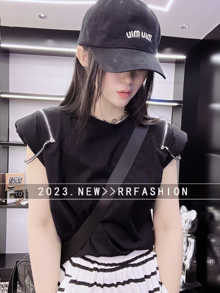 2023年夏季新款上衣T恤女设计感