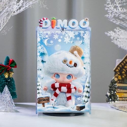 DIMOO雪人搪胶毛绒展示盒Snowman
