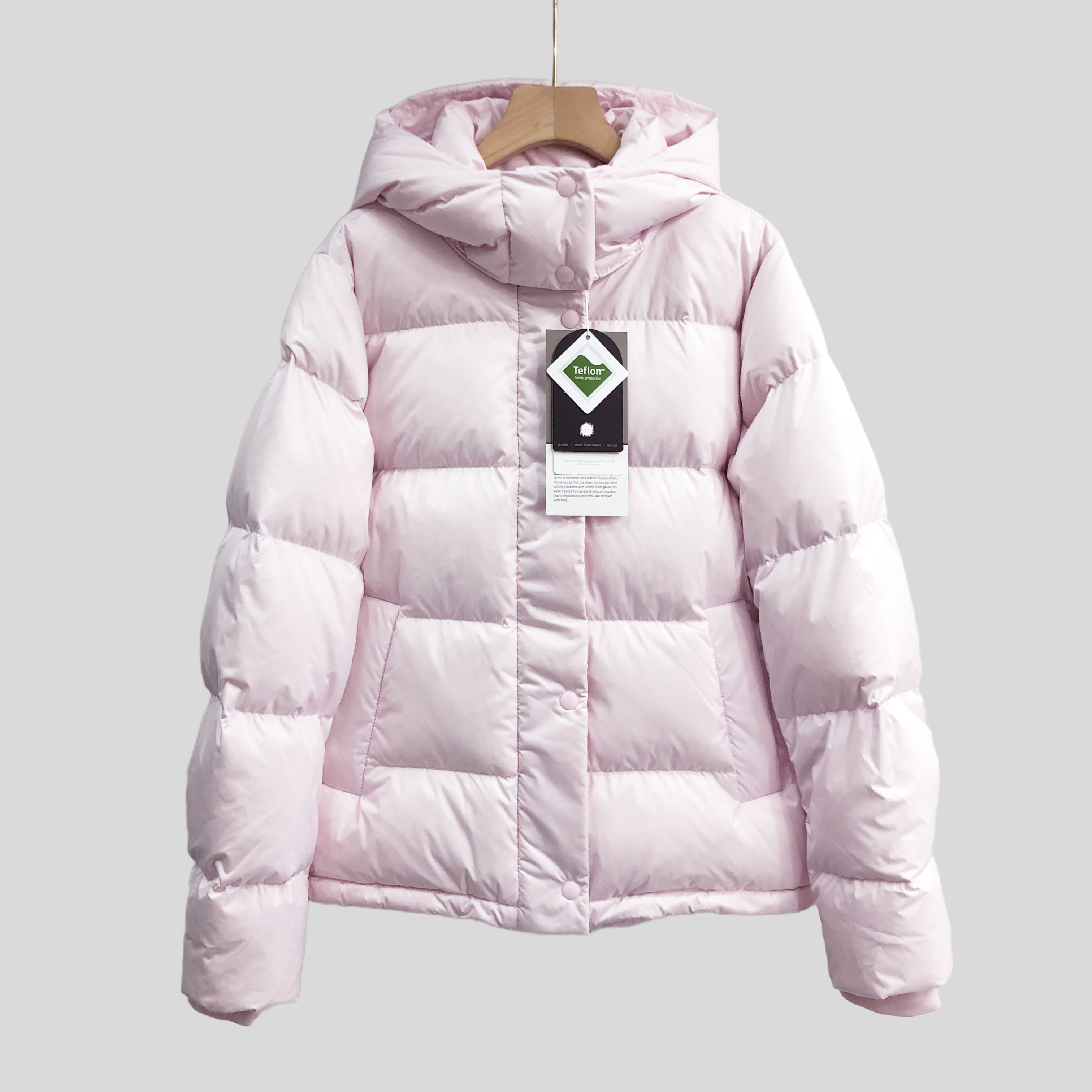 MunchLanT2025云朵泡芙 收腰 可拆卸帽 五格羽绒服女长袖外套