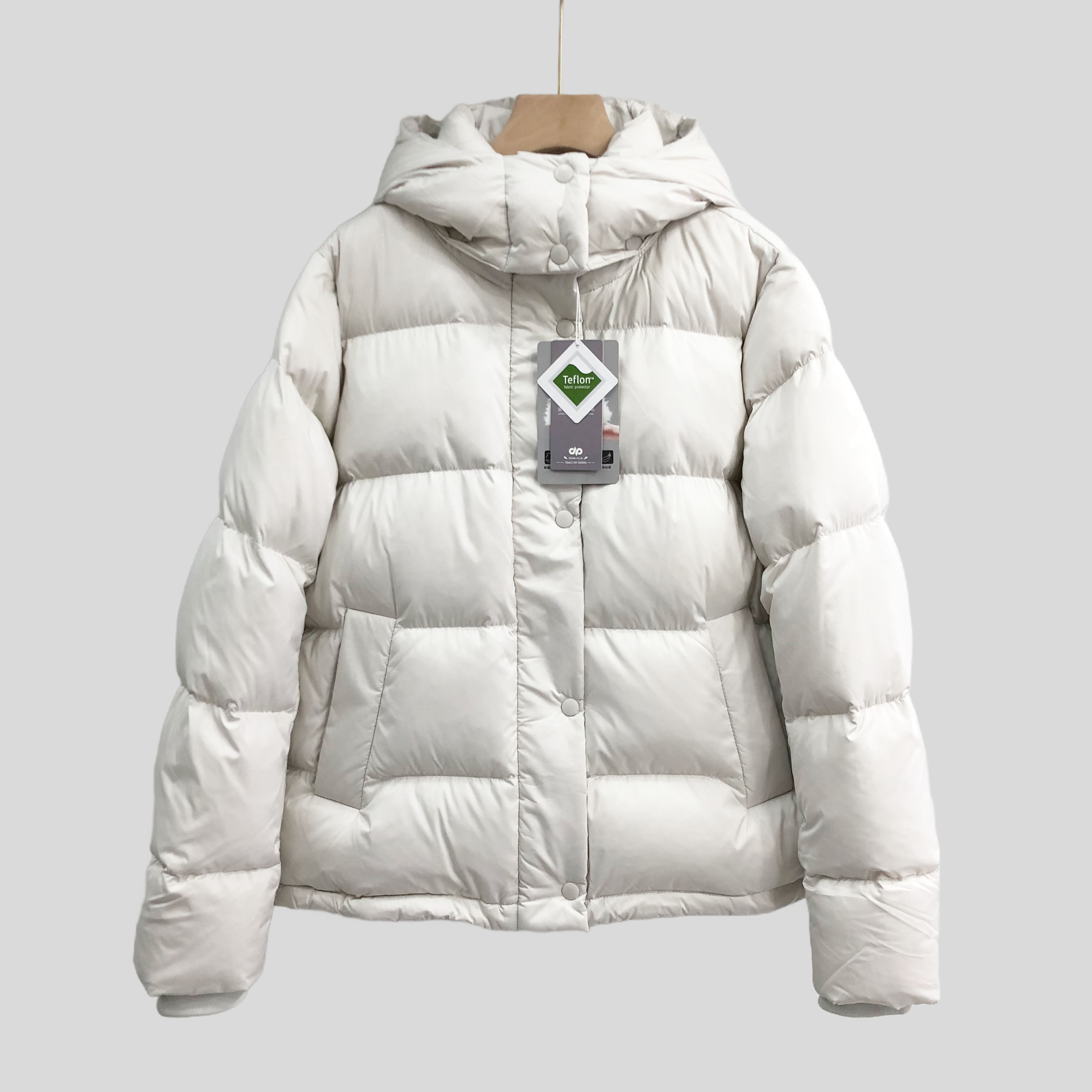 MunchLanT2025冬季新品 泡芙 收腰可拆卸帽 五格羽绒服女长袖外套