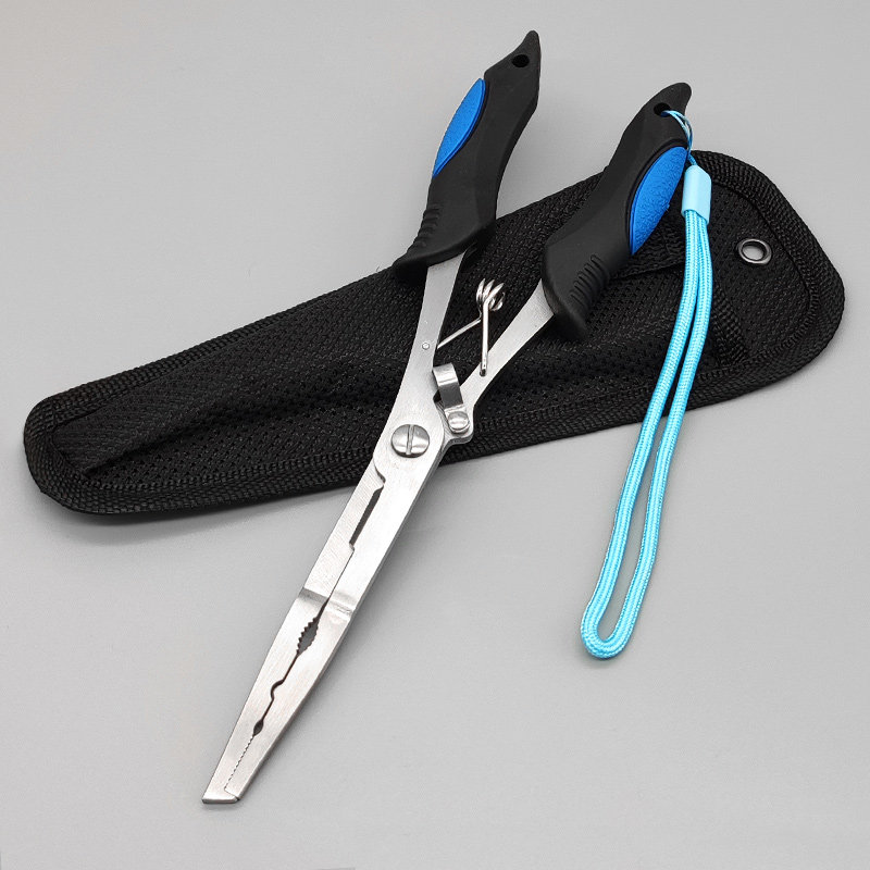 加长开环钳控鱼夹鱼摘钩开双圈环多功能长款取钩剪线压铅钓鱼钳子